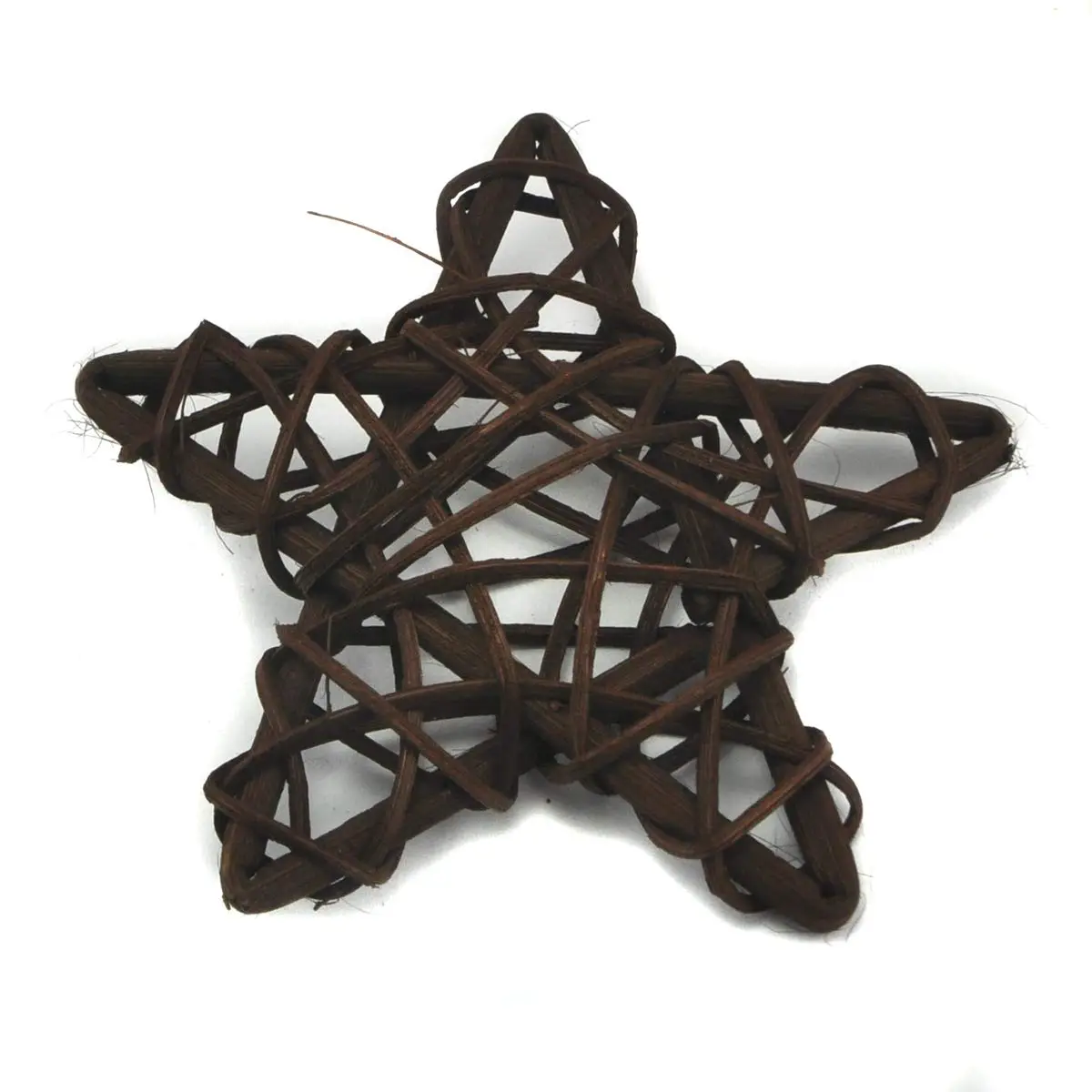coffee 1pcs Multiple Color Wicker Rattan Star Decorative Natural Spheres Craft DIY, Wedding Decoration, Christmas Tree, House Ornaments - Цвет: coffee