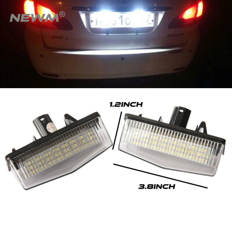 18-SMD светодиодный светильник номерного знака для TOYOTA Camry XV40/Yaris XP10/Echo/Prius NHW11/Previa/Ipsum/Avensis Verso
