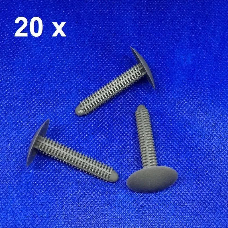 

20xFor Range Rover P38 Front Seat Base Fir Tree Fastener Clips- Grey Long stem