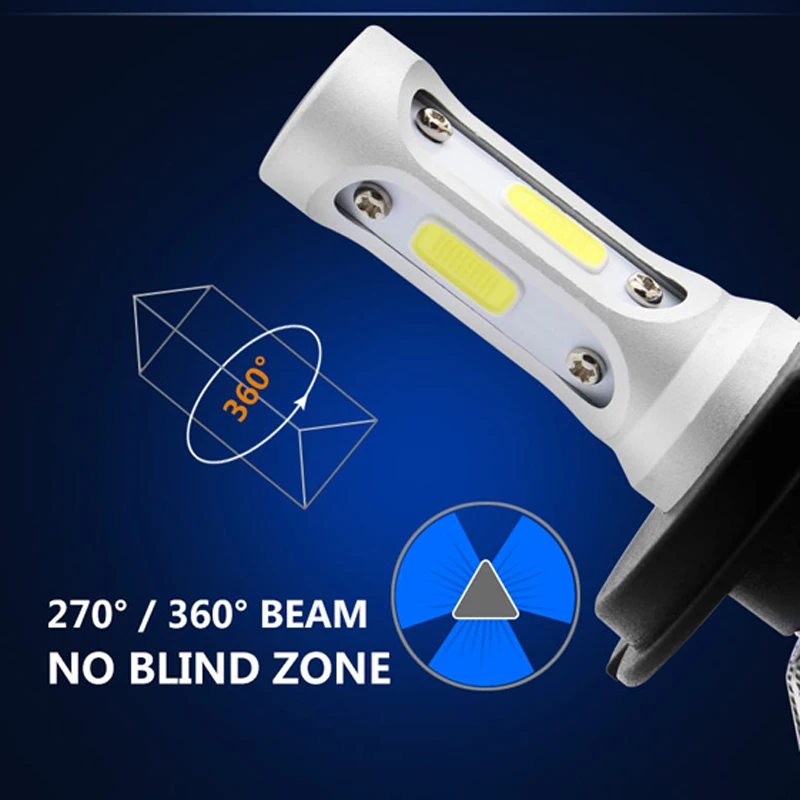 2 шт. Автомобильные светодиодные лампы 9007 HB5 200 Вт 6500 к 360 лм|Передние LED-фары для