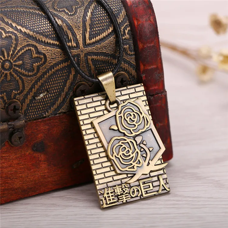 Новый аниме-фильм ювелирных изделий серии Атака титанов: сплавное ожерелье гарнизонного корпуса, охраняющее подвеску Розы.