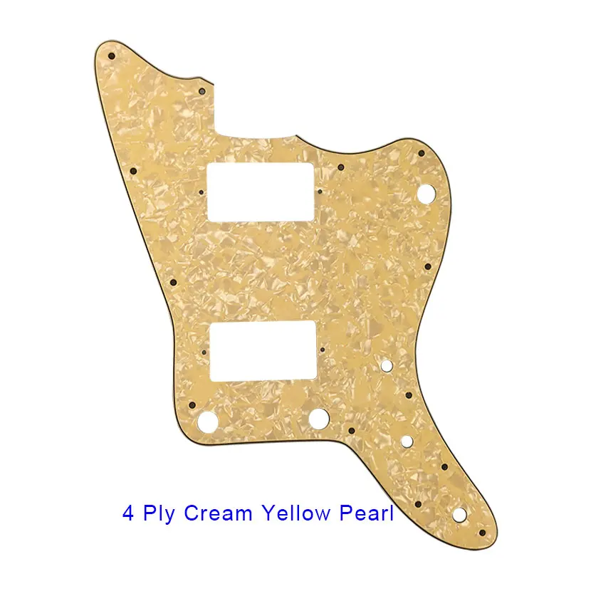 4 ply cream pearl Pleroo гитарные аксессуары накладки и 13 винтов для MIJ Jazzmaster гитары с PAF Humbuckers и без верхней кнопки управления - Цвет: 4 ply cream pearl