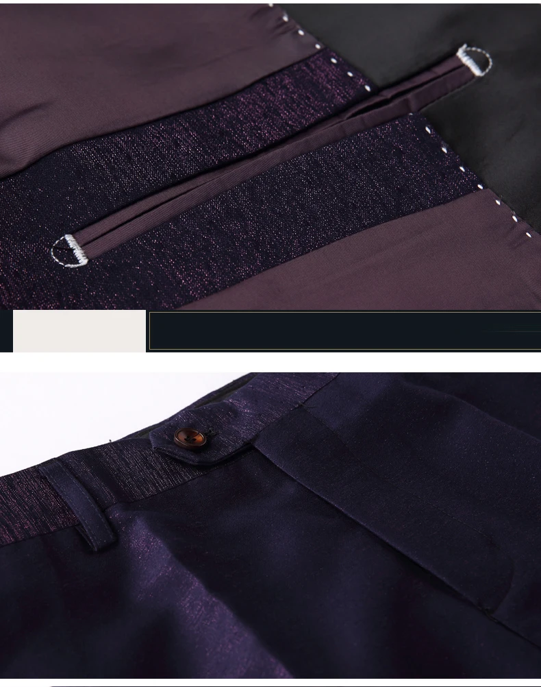Фиолетовый костюм из двух предметов Terno Masculino Slim Fit шаль воротник мужские свадебные костюмы