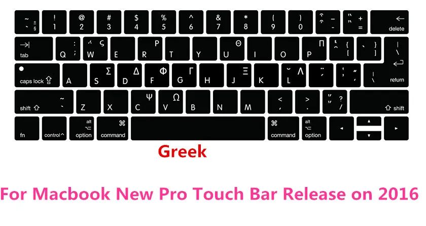 Для Macbook 2016 New Pro 13 &quotA1706 15&quot A1707 с сенсорной панелью США/ЕС Силиконовый Colemak Dvorak