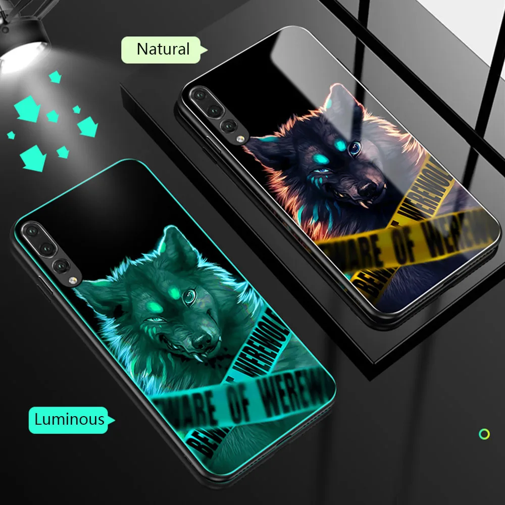 Luminous Phone Cover For Huawei Honor Play 7X 8 8X Max 9 10 Lite P20 P30 Mate 20 Pro P10 Nova 3 Tempered Glass Cases | Мобильные