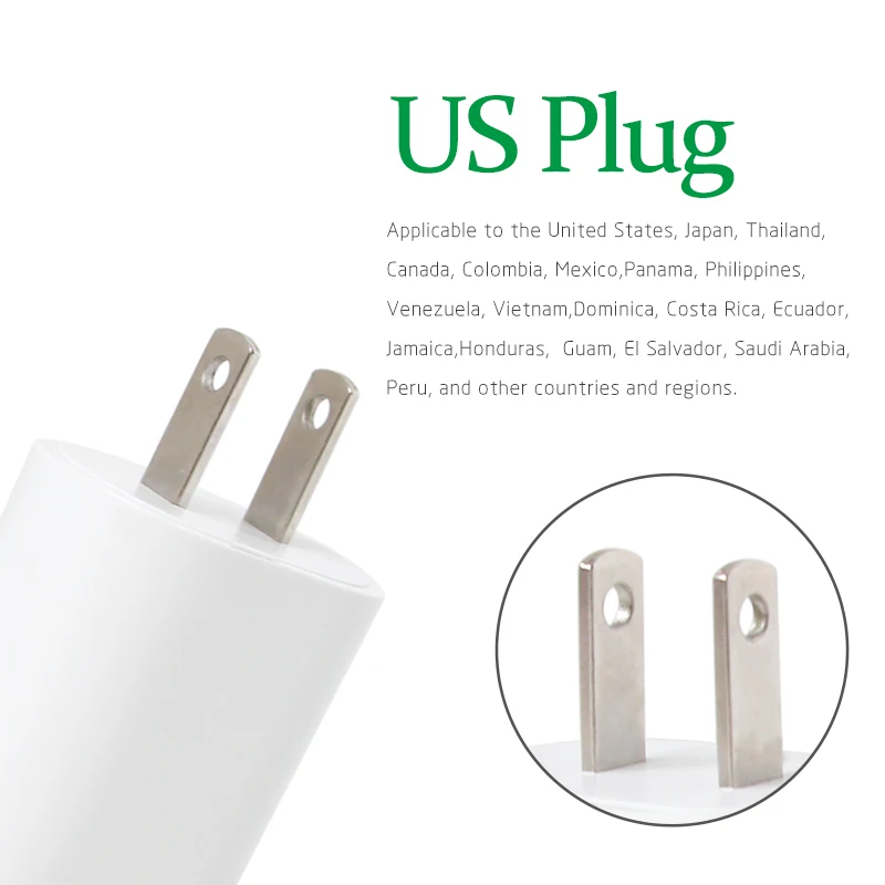 1 шт. американский адаптер 5 В 2 А двойное зарядное устройство USB для быстрой