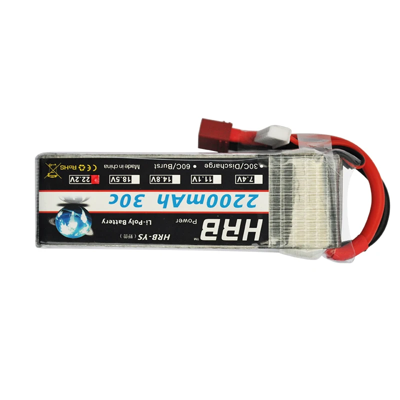 Аккумулятор hrb Lipo 6s 22,2 V 2200mAh 30C 60C батарея Lipo Bateria для RC FPV Вертолет Лодка Квадрокоптер