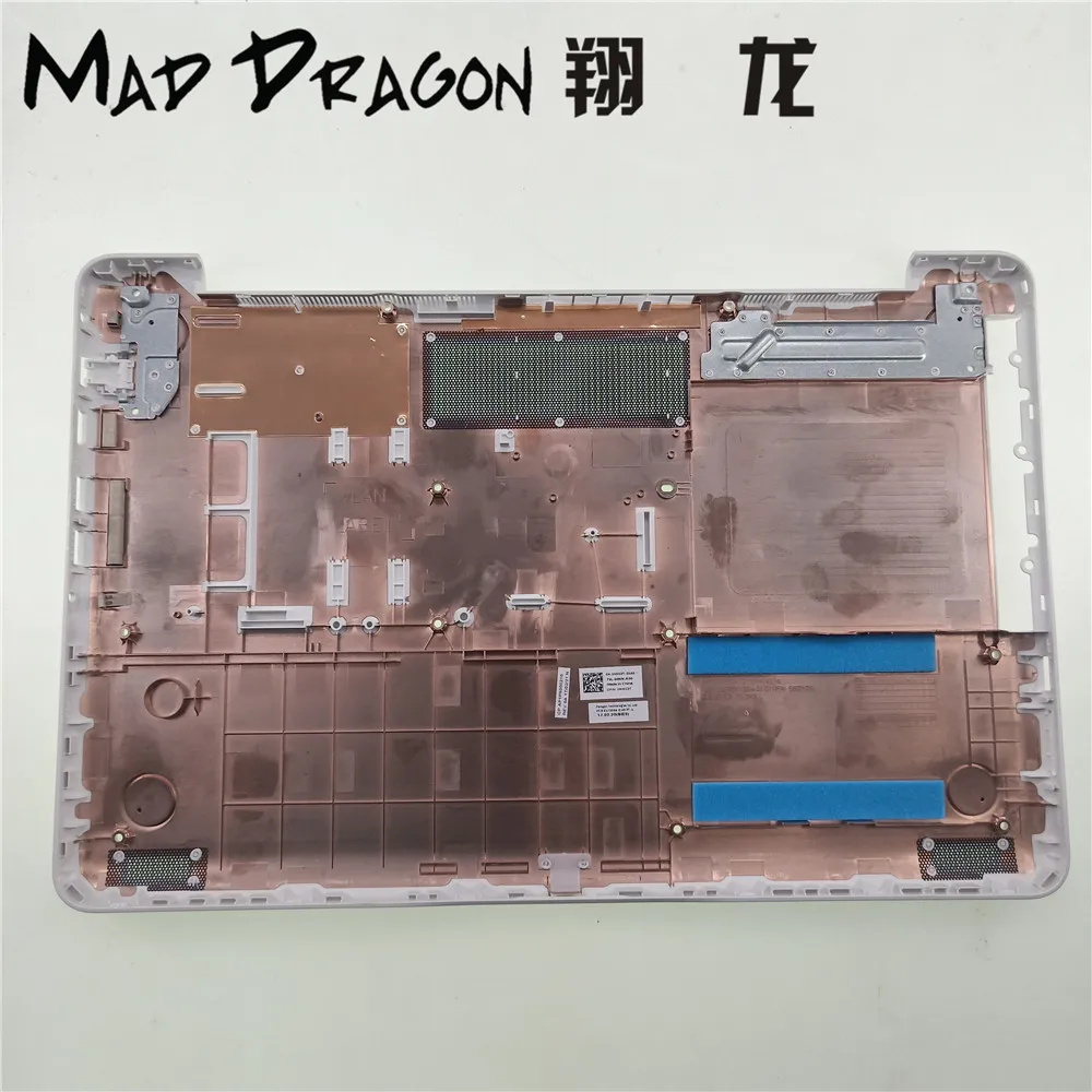 Новый нижний корпус сборки базы ноутбука Dell Inspiron 15 5000 5565 5567, белого цвета, с установленным оптическим приводом.
