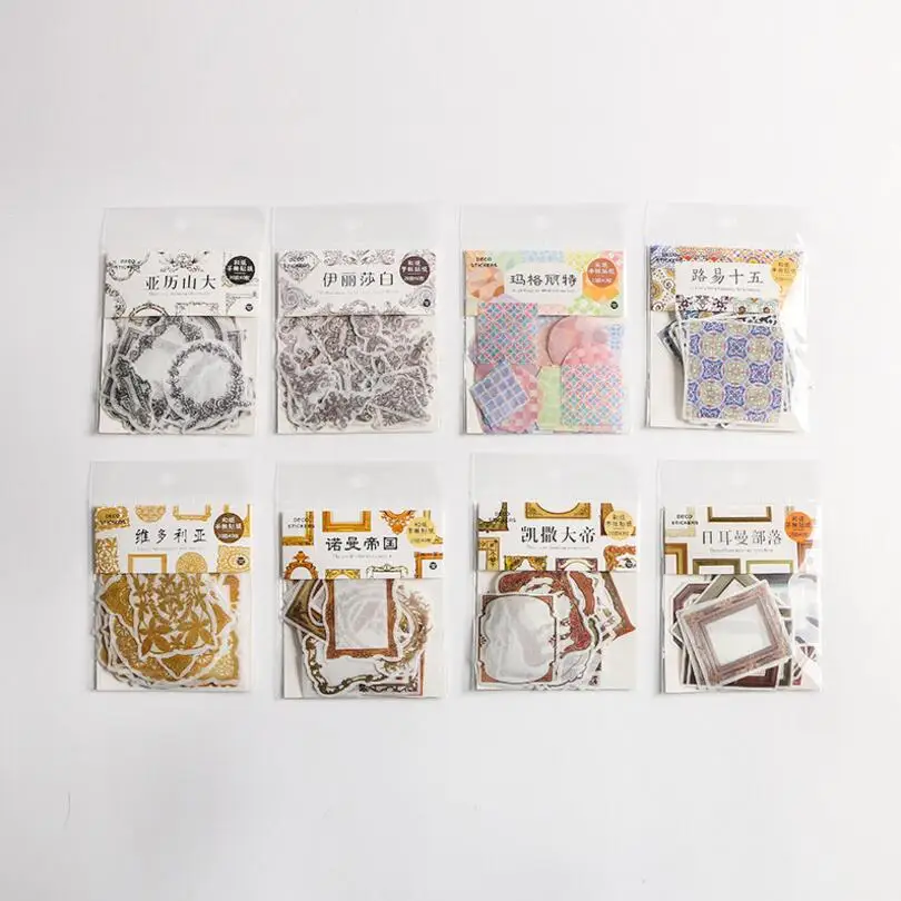 40 шт./компл. винтажный Европейский коллаж календарь мини бумажный стикер