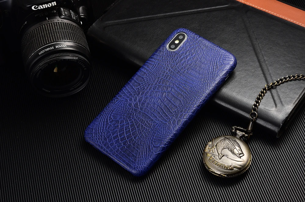 Мягкая задняя крышка из искусственной кожи крокодила для iphone X XS Max XR 11 Pro, Винтажный чехол для телефона, чехол s для iphone 7 8 Plus 6 6 S, чехол