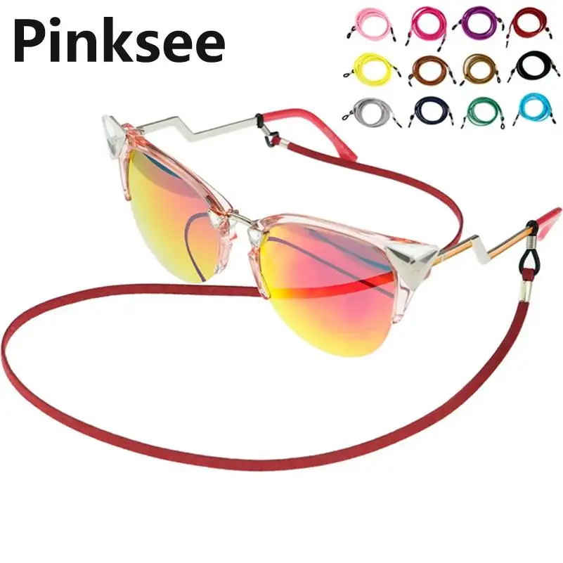 Лидер продаж Нескользящие Кожаные Цепочки для очков ремешки солнцезащитных шнур