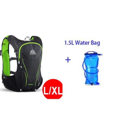 Gre LXL And WaterBag AONIJIE мужской женский жилет для марафона, гидратационный жилет для л, сумка для воды, сумка для велоспорта, походов, сумка для спорта на открытом воздухе, походный рюкзак - Цвет: Gre LXL And WaterBag