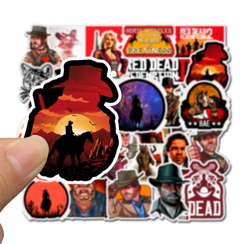 50 шт./лот Red Dead: Redemption водонепроницаемый стикер для детей игрушка багаж скейтборд телефон на ноутбук мото велосипед стены гитары