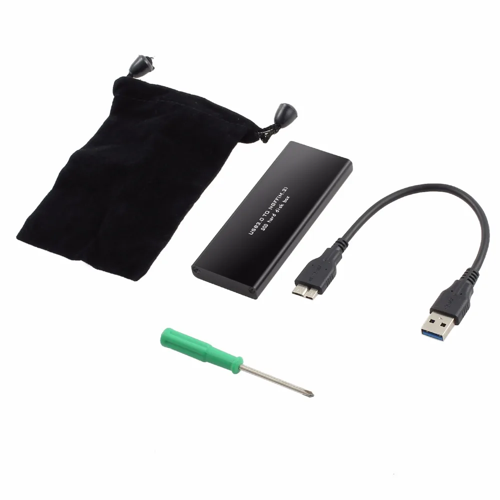 Портативный USB 3,0 к NGFF M.2 внешний корпус конвертер адаптер SSD Чехол Коробка для всех SSD жесткий диск с B Ключ usb 3,0 к NGFF