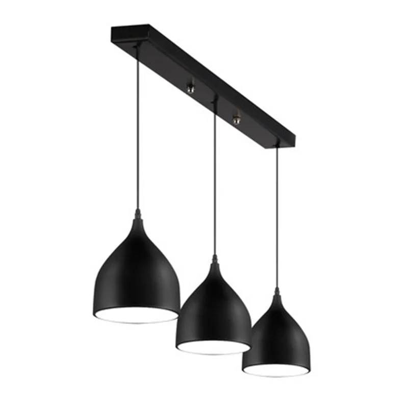

Modern personality dinning room black&white Pendant Lights Minimalist Iron suspension lamps simple industrial bar Pendant Lights