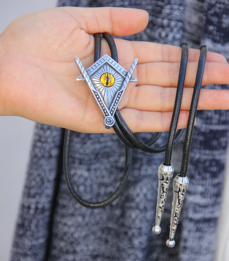 Original designer bolotie stainless steel resin eye bolo tie for men personality neck tie fashion accessory