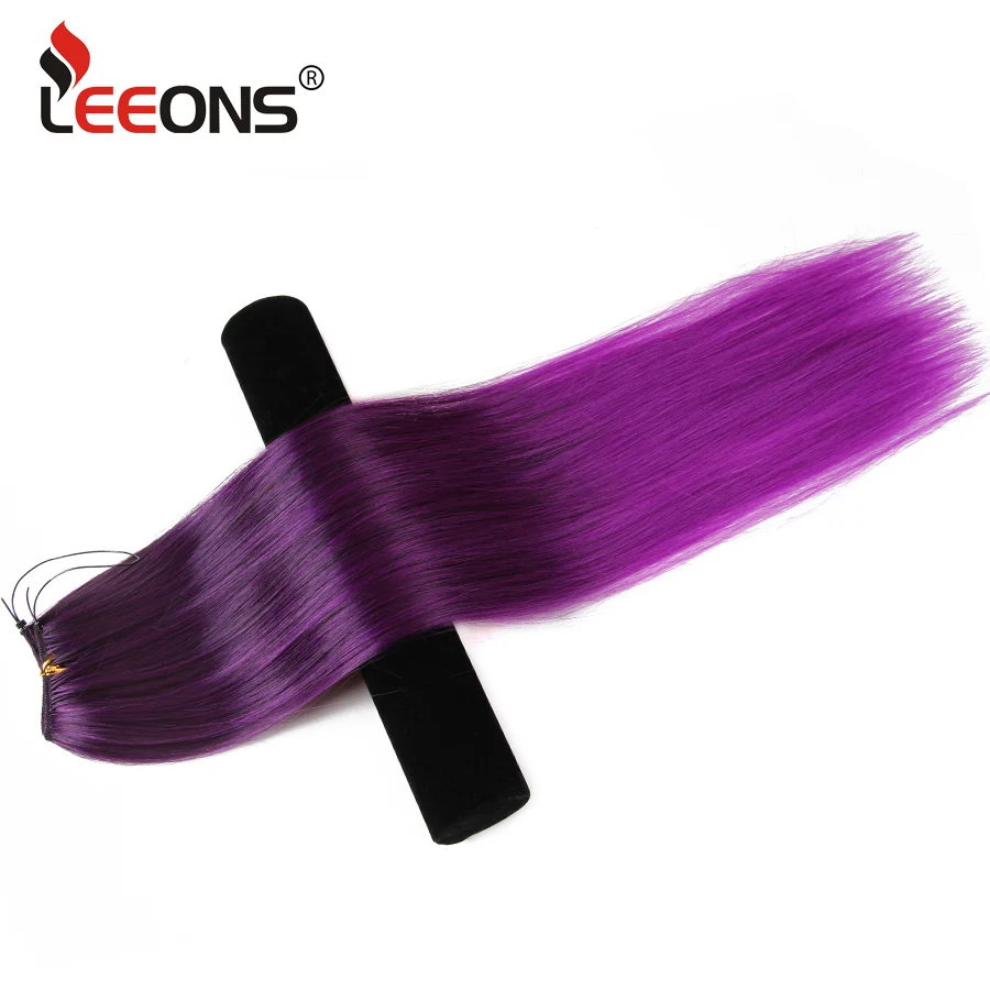 Leeons hidden Wire Наращивание волос 22 &quotдлинные толстые прямые светло коричневый белый