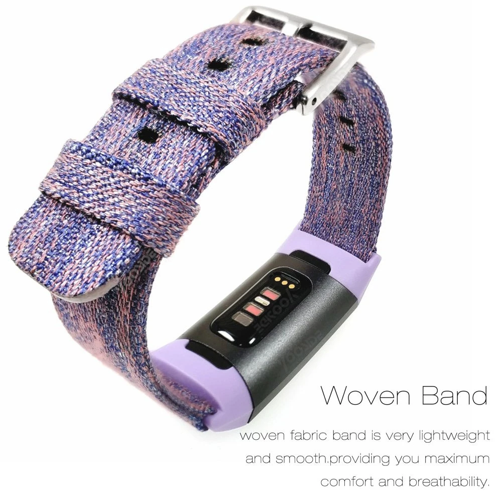 YOOSIDE тканый холщовый спортивный ремешок для Fitbit Charge 3/Charge 3 SE заменить Мужские t фитнес умные браслеты для женщин и мужчин