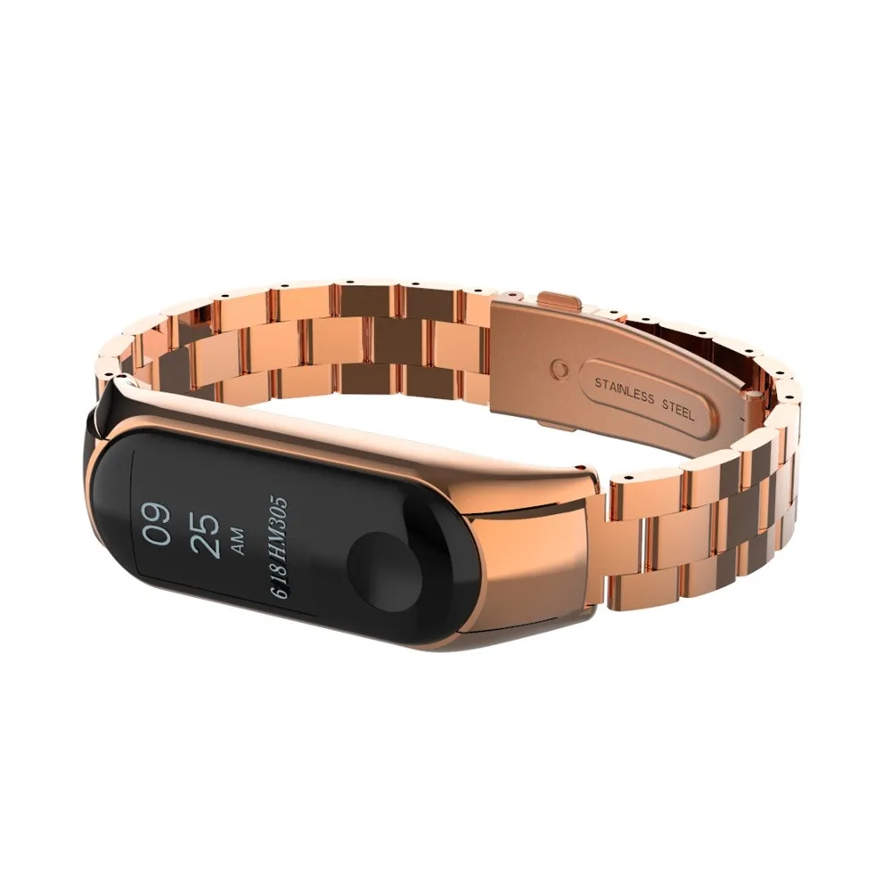 Роскошный ремешок для наручных часов для Xiaomi mi 3 Xio mi Xao mi Band band Band 3 ремешок из нержавеющей стали легко крепится