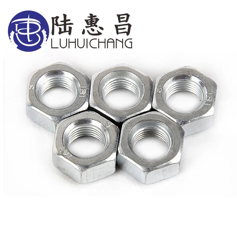 LUHUICHANG 50 шт. M2 M2.5 M3 M3.4 M4 M5 M6 оцинкованная Шестигранная гайка набор для винтов болтов