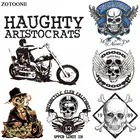 Термонаклейка ZOTOONE для одежды, мотоцикла, панка, велосипеда, Аппликация из бисера, аксессуар для рукоделия, украшение