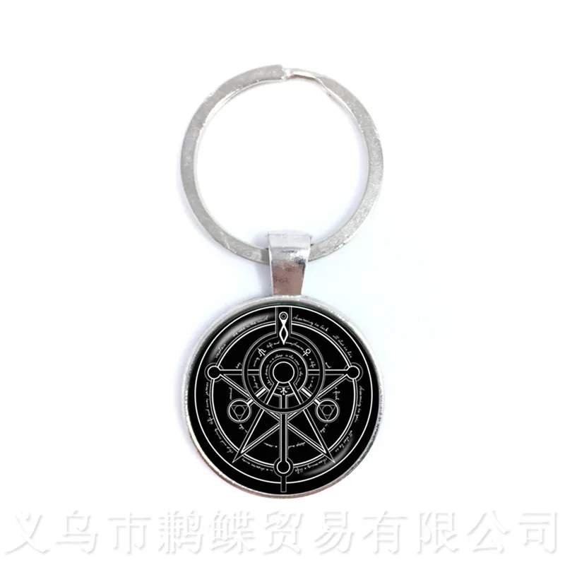 Красная овечья голова Pentacle брелки стеклянный купол художественный Рисунок круг