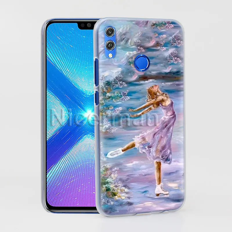 Чехол для телефона для Honor Y9 Y7 Y5 Y6 Y9 Honor 10 20 Lite 8X 8A Play, прозрачный чехол для катания на коньках, фигурных коньках
