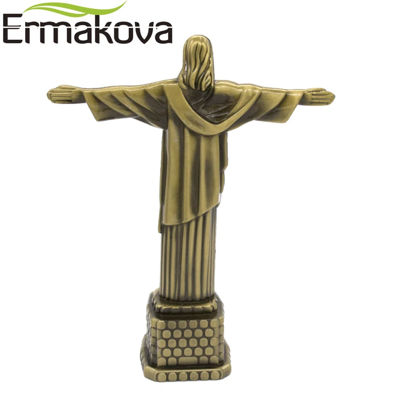 ERMAKOVA металлическая бразильская Статуэтка Crist Redentor Jesus Статуэтка Христос Искупитель Статуэтка Иисуса Христа католический подарок домашний декор