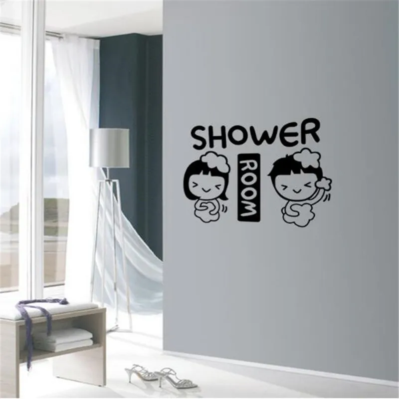 IDFIAF наклейки на стену для ванной комнаты стеклянных дверей Милая Детская
