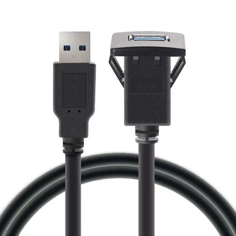 BEESCLOVER 1 м Разъем Кабель USB 3 0 Авто заподлицо для автомобиля удлинитель приборной