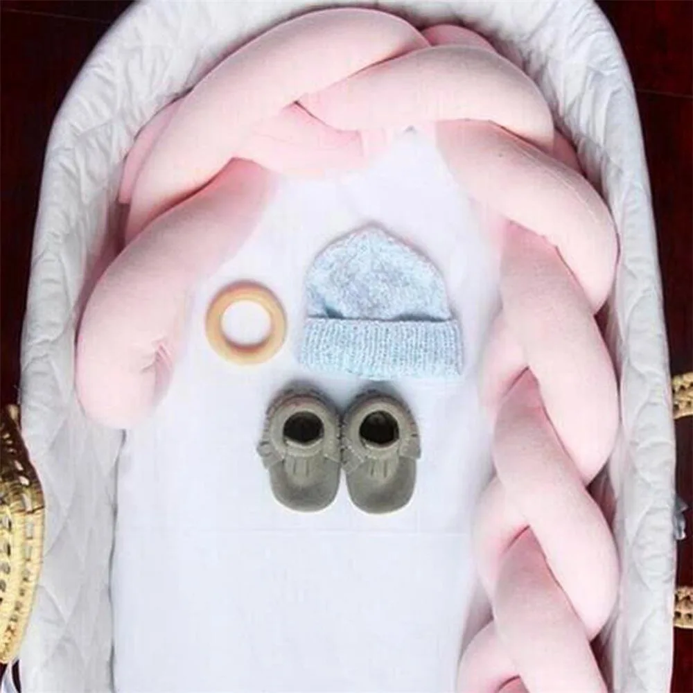 2 метра плетеная и длинная полоса для кровати Защита бампера малышей детей