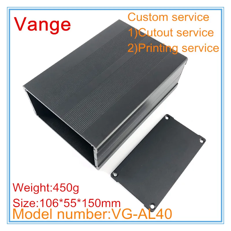 2pcs/lot industry extruded sand blasting aluminum boxes 6063-T5 housing 106*55*150mm for amplifier equipment | Обустройство дома