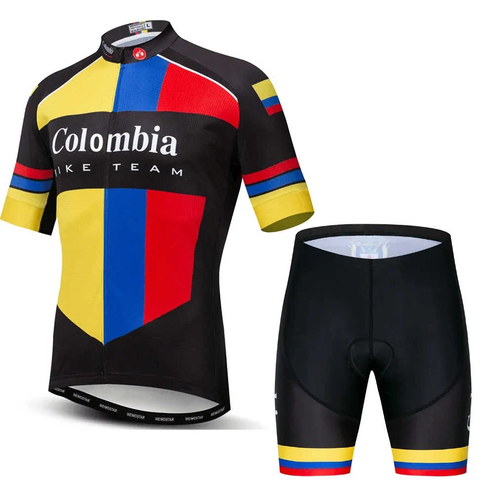 Комплект мужской велосипедной одежды Джерси с коротким рукавом гелевые шорты