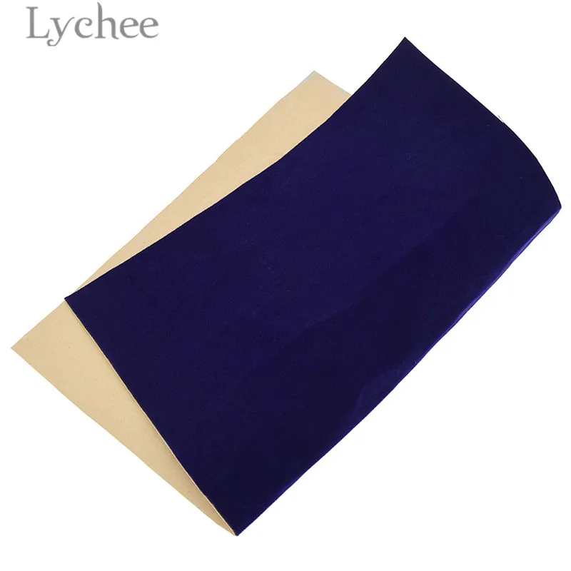 Lychee 29x21 см A4 самоклеющаяся бархатная ткань высокого качества, одноцветная ткань, сделай сам, контактная бумага для ювелирных изделий, ящик