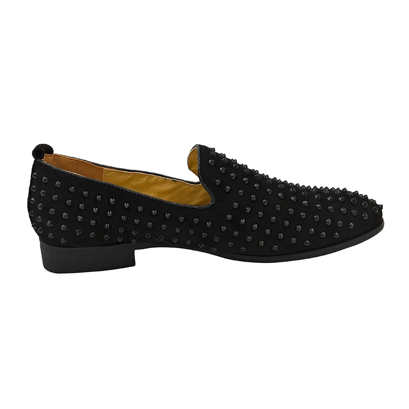CuddlyIIPanda 2019 Men Fashion Punk Style Shoes New Arrival Spikes Loafers Rivets Casual Dress Flats Male Black Sneaker | Обувь