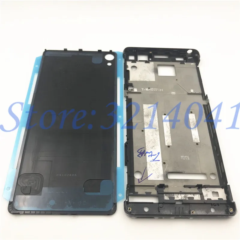 Корпус средней передней рамки для sony Xperia XA F3111 F3112 F3115+ запасные части с задней крышкой батареи+ логотип
