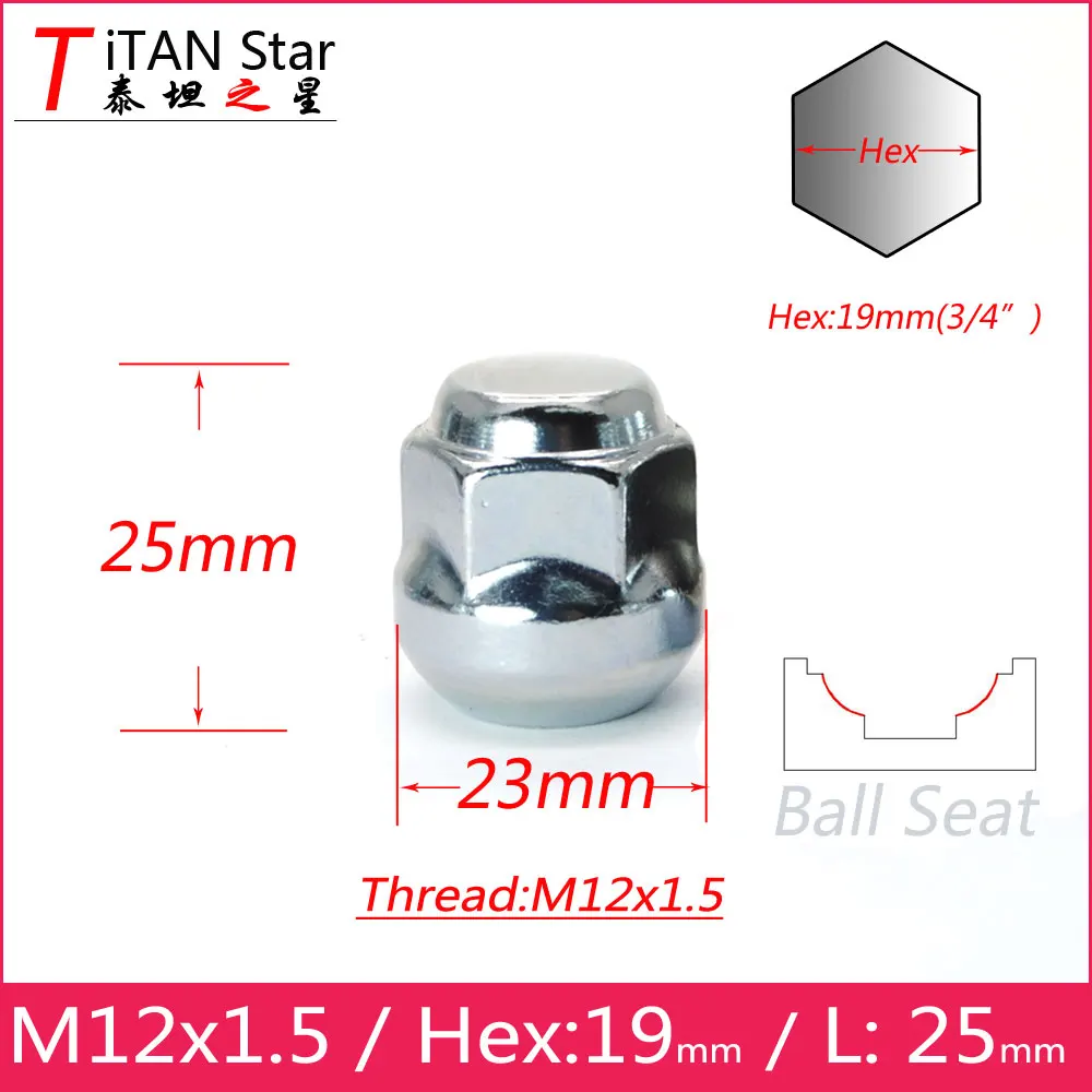 4 шт. M12x1.50 OEM OE в наличии Заводские колеса ободки желудь шаровые гайки для сиденья