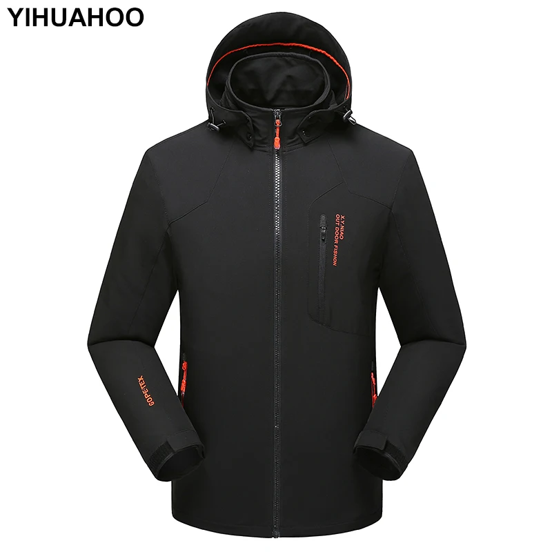 YIHUAHOO Плюс Размер 6XL 7XL 8XL куртка мужская повседневная с капюшоном весна осень