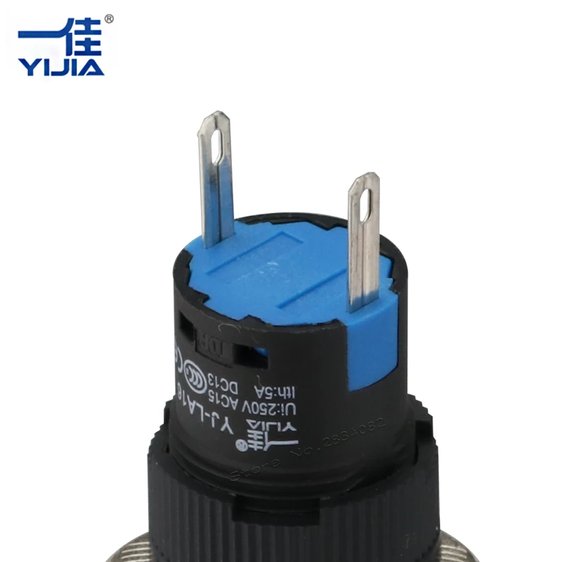 Светодиодный сигнальный светильник 16 мм с двумя контактами подсветкой пилотный