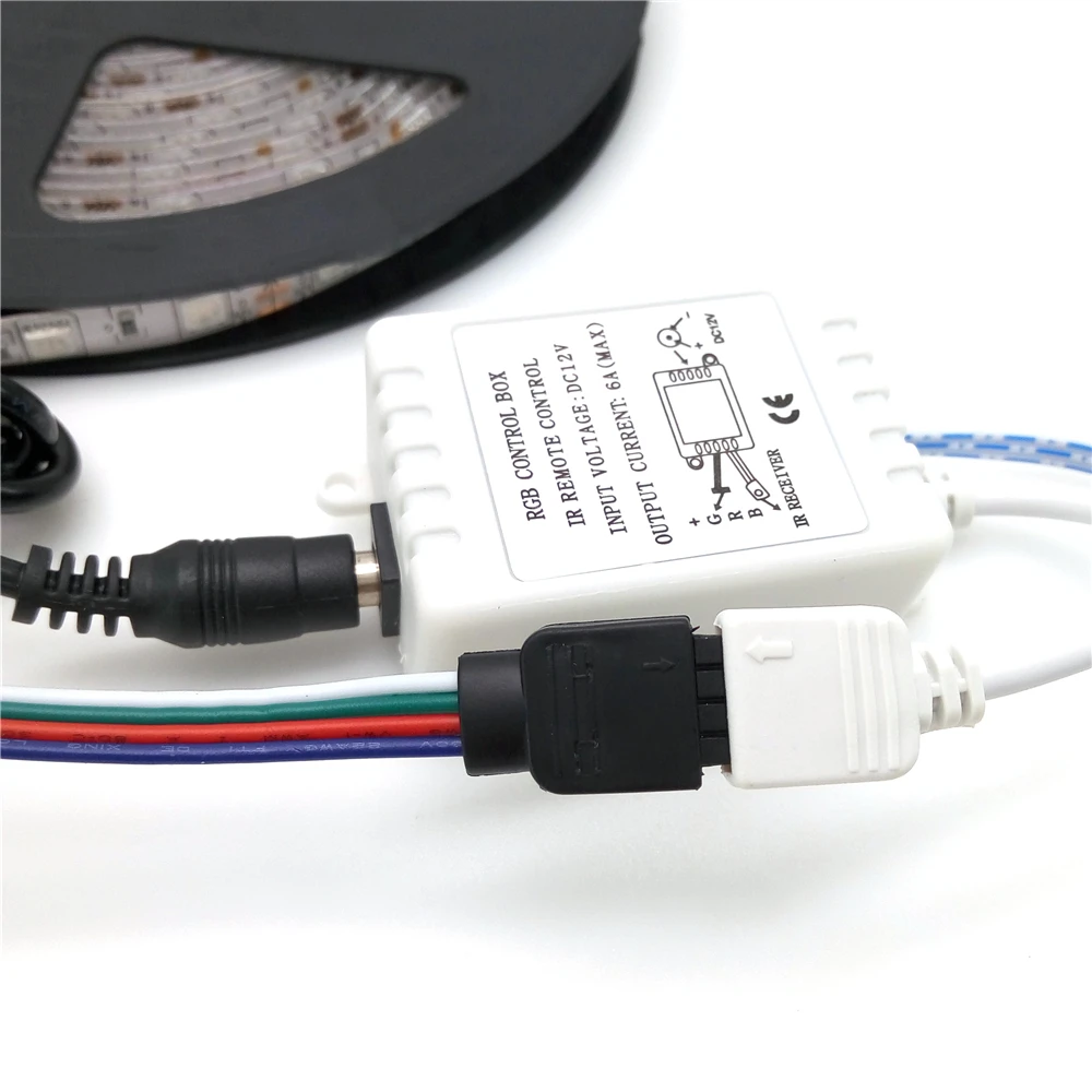 Светодиодная лента 5050 RGB 5 м 300 гибкая полоса освещения набор + 44 клавиши пульт