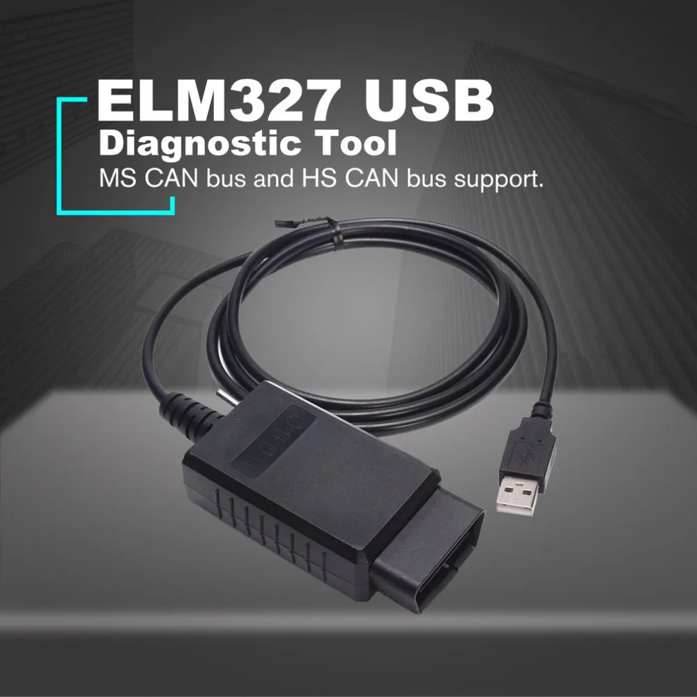 ELM327 USB FTDI/PIC18F25K80 чип-код ридер для Ford HS CAN/MS может переключить автомобильный автомобиль OBDII диагностический инструмент интерфейс