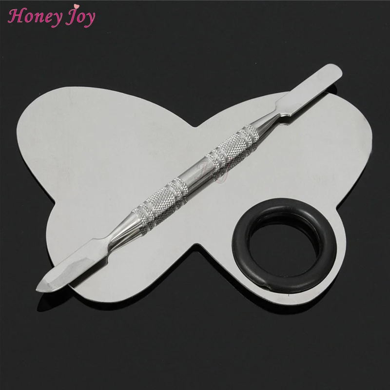 1 комплект палитра цветов для макияжа с бабочками шпатель из нержавеющей стали