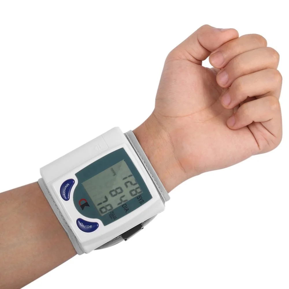 

Медицинский Автоматический цифровой прибор для измерения артериального давления на запястье и пульса, тонометр DIA SYS
