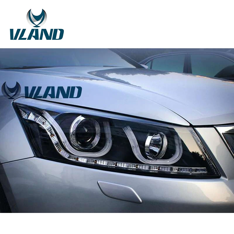 

Vland Factory Car Accessories Head Lamp for Honda Accord 2008-2013 LED Head Light with Xenon Plug and Play Design
