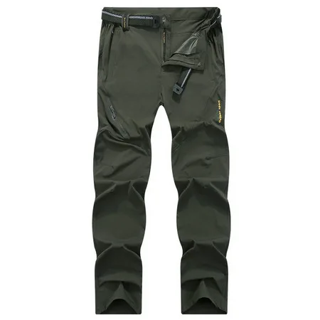 LoClimb размера плюс 8XL уличные походные брюки мужские летние стрейч водонепроницаемые брюки для мужчин рыбалка/треккинг/горные брюки AM012 - Цвет: army green