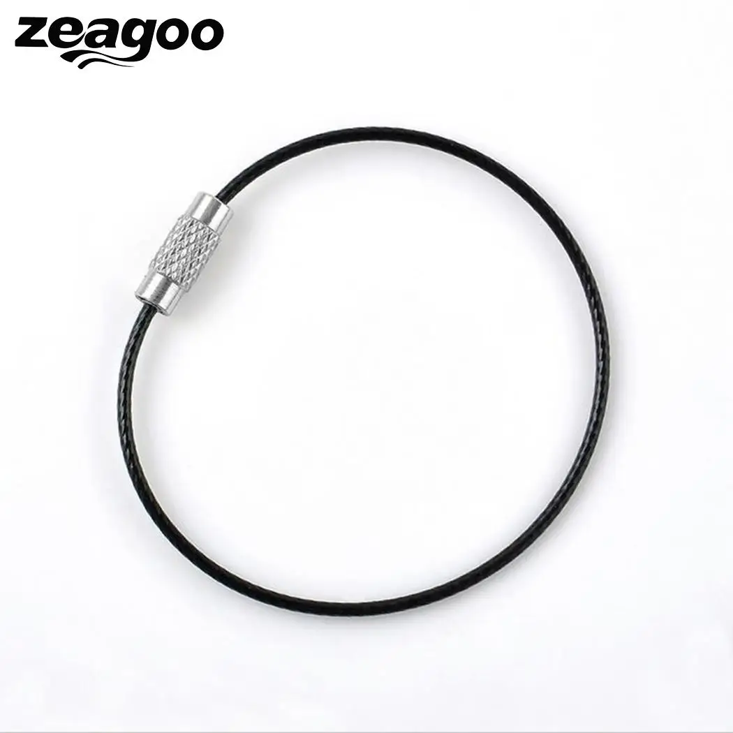 Винт стальной замок кабель кольцо для ключей EDC багажная проволока бирка цепь