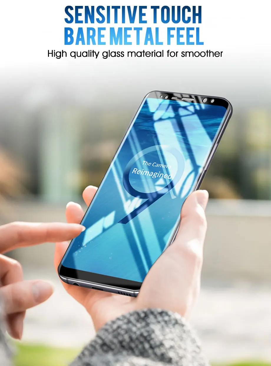 Изогнутое закаленное взрывозащищенное стекло для samsung Galaxy S9 S8 Plus Note 8 9 Защитная пленка для экрана на S7 S6 Edge
