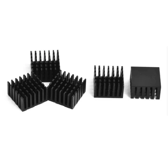

HOT-Aluminium Heat Diffuse Cooling Fin Heatsink 25mm x 25mm x 15mm 10 Pcs Black