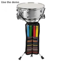 portable folk style knitted drum stick gig bag drumsticks storage case percussion musical instruments accessories