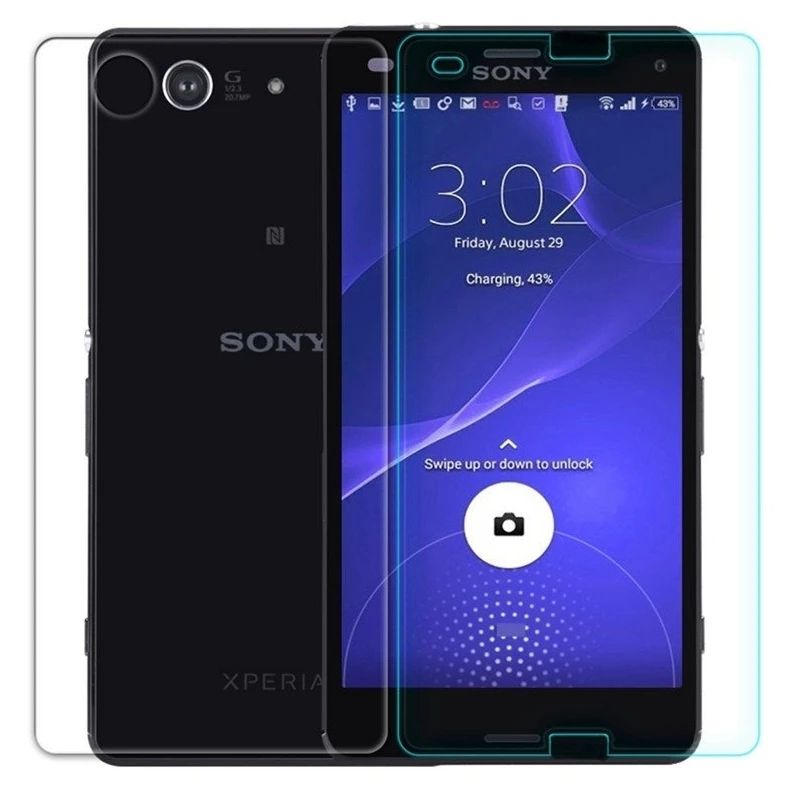 Переднее заднее закаленное стекло для Sony Xperia Z3 Mini защита экрана Взрывозащищенная